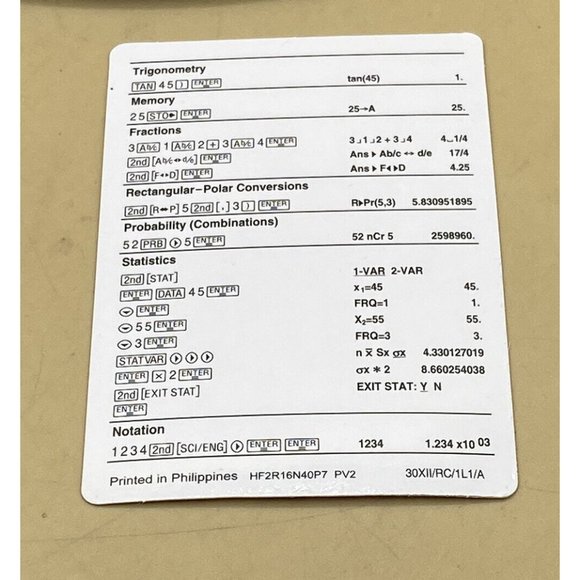 Texas Instruments TI-30 X IIS Black 2 Line Display Solar Scientific Calculator - Picture 6 of 7